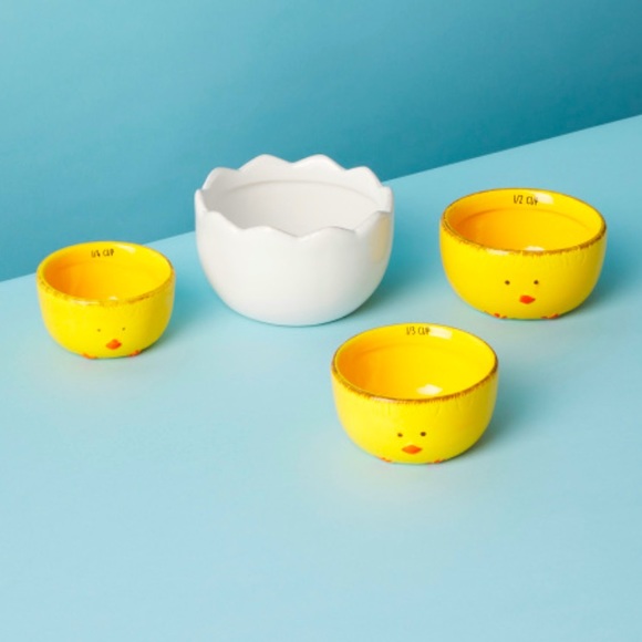Masterclass Bakeshop 4pc Egg & Chick Motif Measuring Cups - Picture 1 of 12
